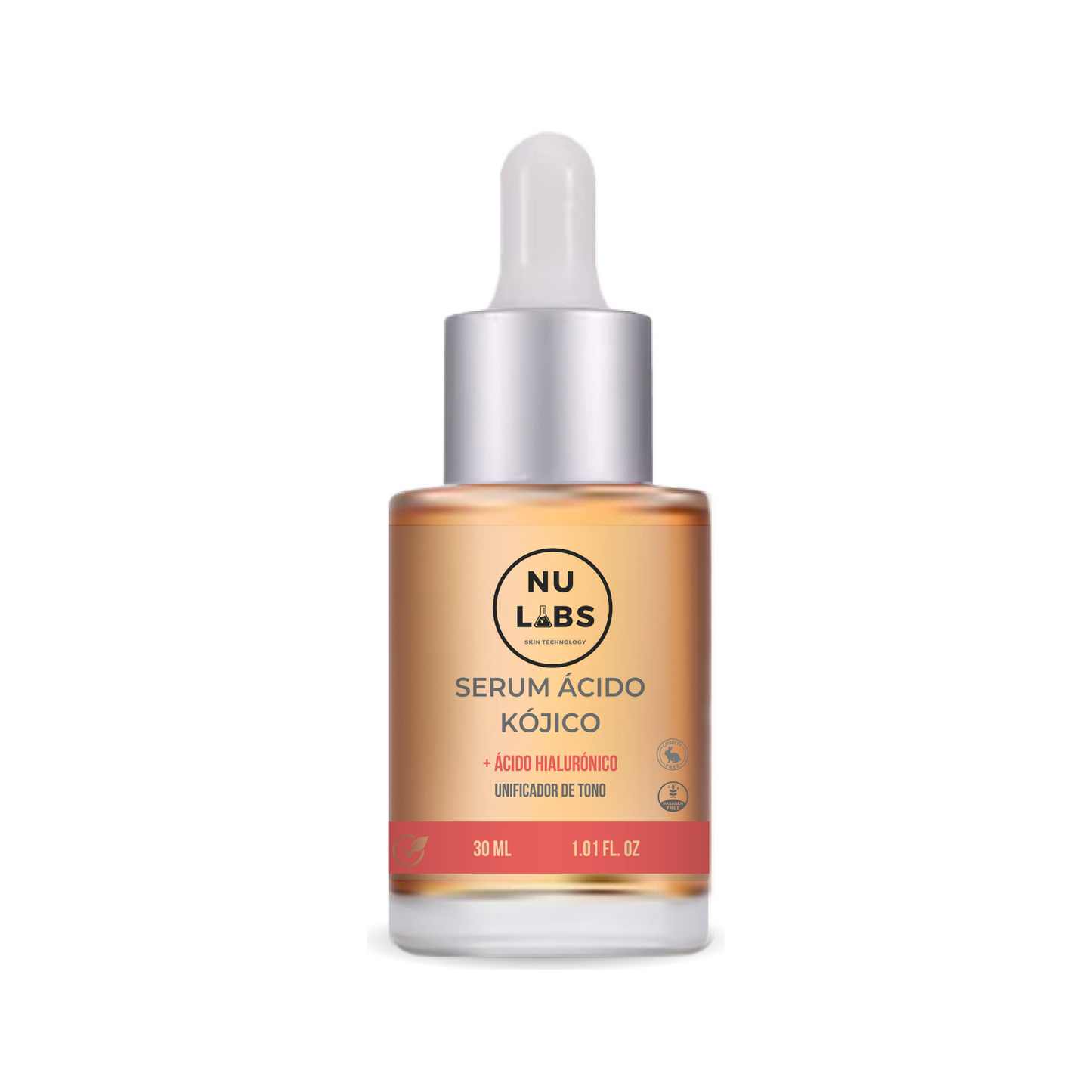 Sérum Ácido Kójico NU LABS – Suero Antimanchas con Ácido Hialurónico – Despigmentante Facial Unificador de Tono – Aclarante para Manchas en Cara – 30 ml