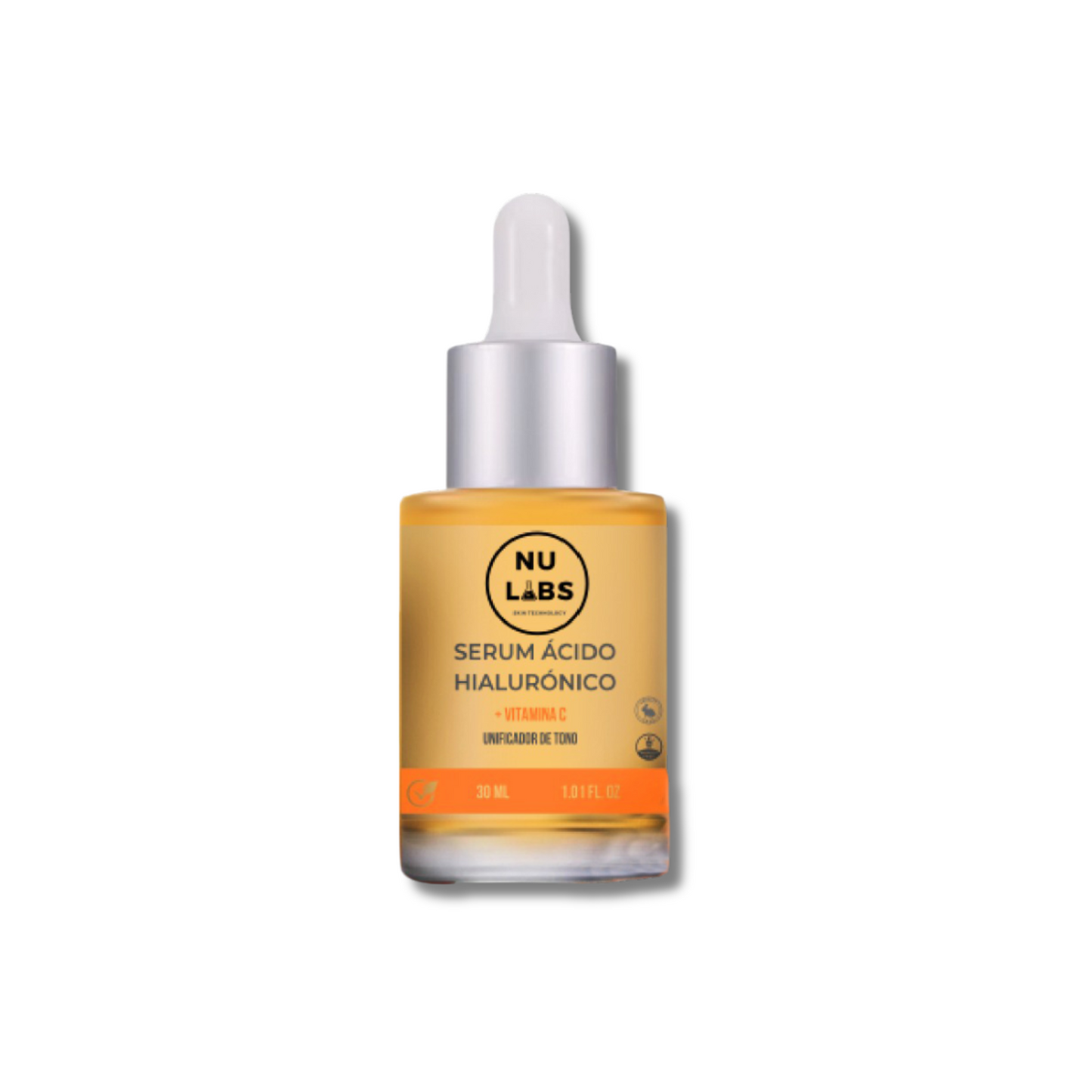 Nu Labs Sérum Facial con Ácido Hialurónico y Vitamina C, Unificador de Tono, 30 ml