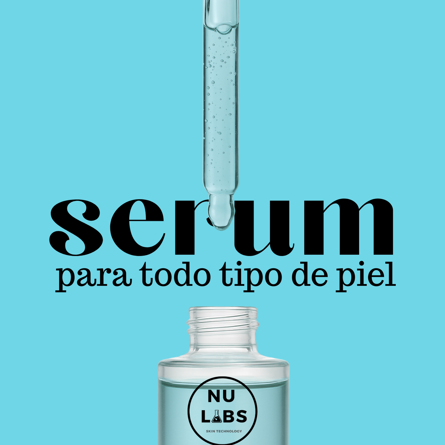Sérum Facial Niacinamida B3 y Ácido Hialurónico – Hidratante Antiarrugas para Piel Sensible – Suero Facial Antiedad con Aloe Vera y Hamamelis – NU LABS 30 ml