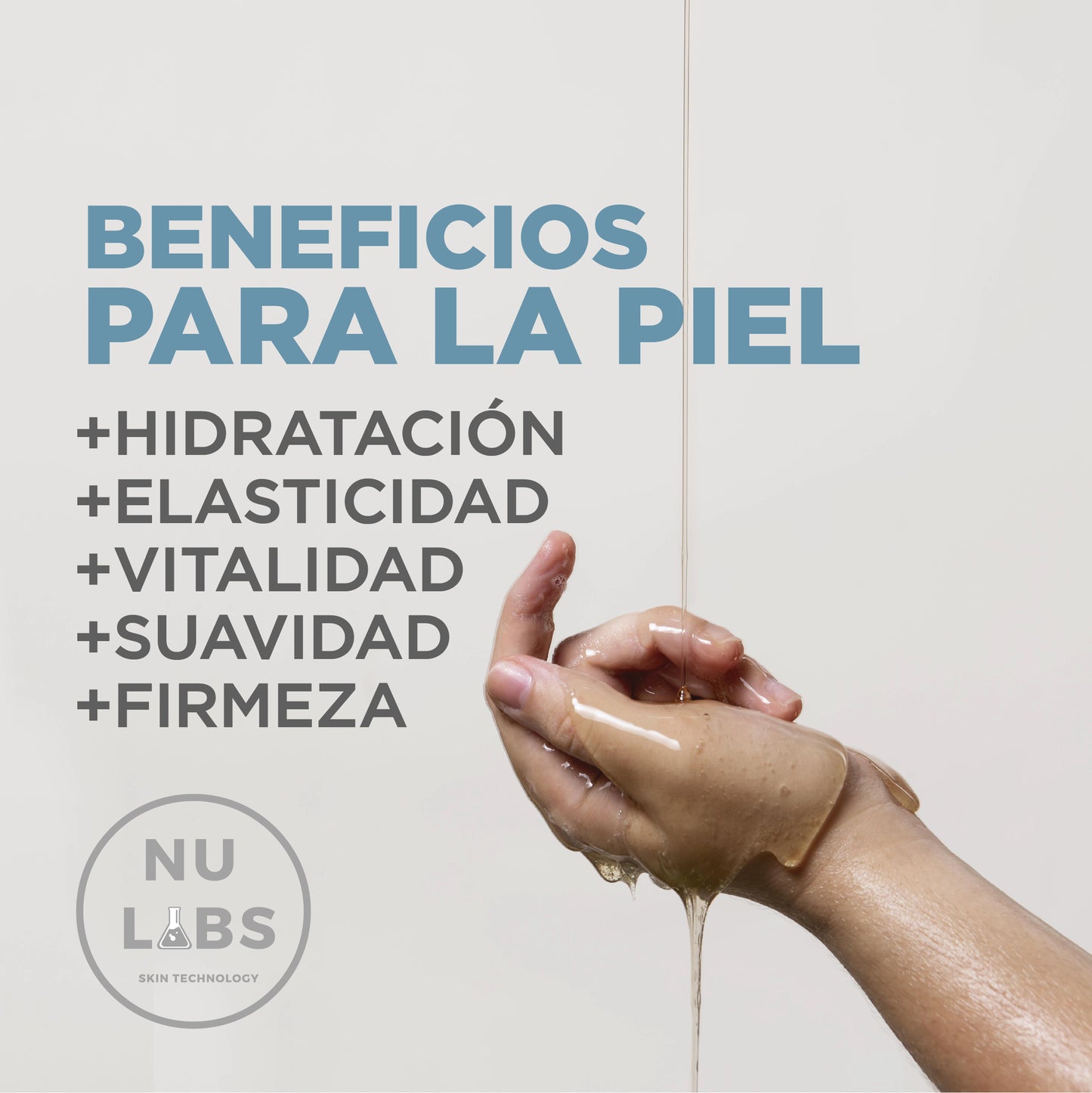 Gel conductor facial con colágeno para aparatología corporal ideal para dispositivo de rejuvenecimiento facial lifting con microcorriente cavitacion y radiofrecuencia Nu Labs 1 litro