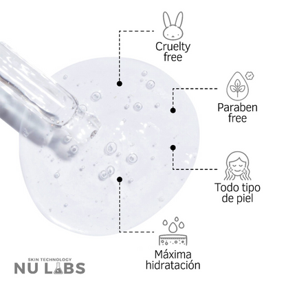 Nu Labs Serum Facial Ácido Hialurónico 30ml – Hidratante Profundo + Factor Humectante + Efecto Glow + Mejora Elasticidad + Piel Suave y Radiante – Todo Tipo de Piel