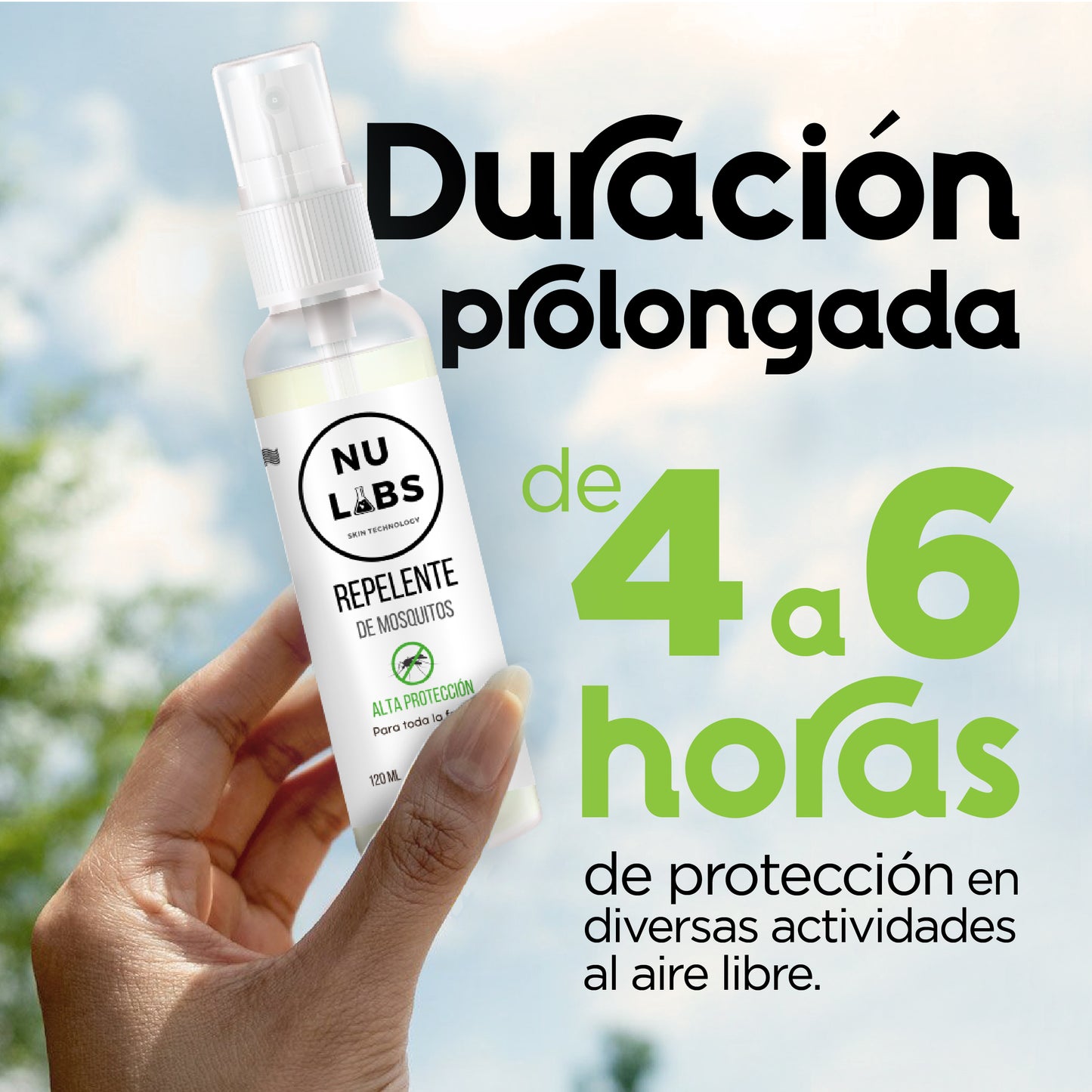 Repelente de Mosquitos Natural con Citronela y Lavanda - Protección de 4 a 6 Horas para Toda la Familia, 120ml - Alta Eficacia Contra Mosquitos y Zancudos - Ligero Olor a Citronela, Uso Natural