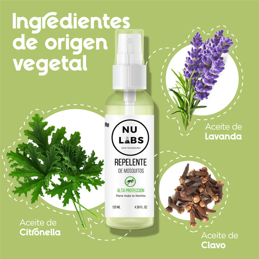 Repelente de Mosquitos Natural con Citronela y Lavanda - Protección de 4 a 6 Horas para Toda la Familia, 120ml - Alta Eficacia Contra Mosquitos y Zancudos - Ligero Olor a Citronela, Uso Natural