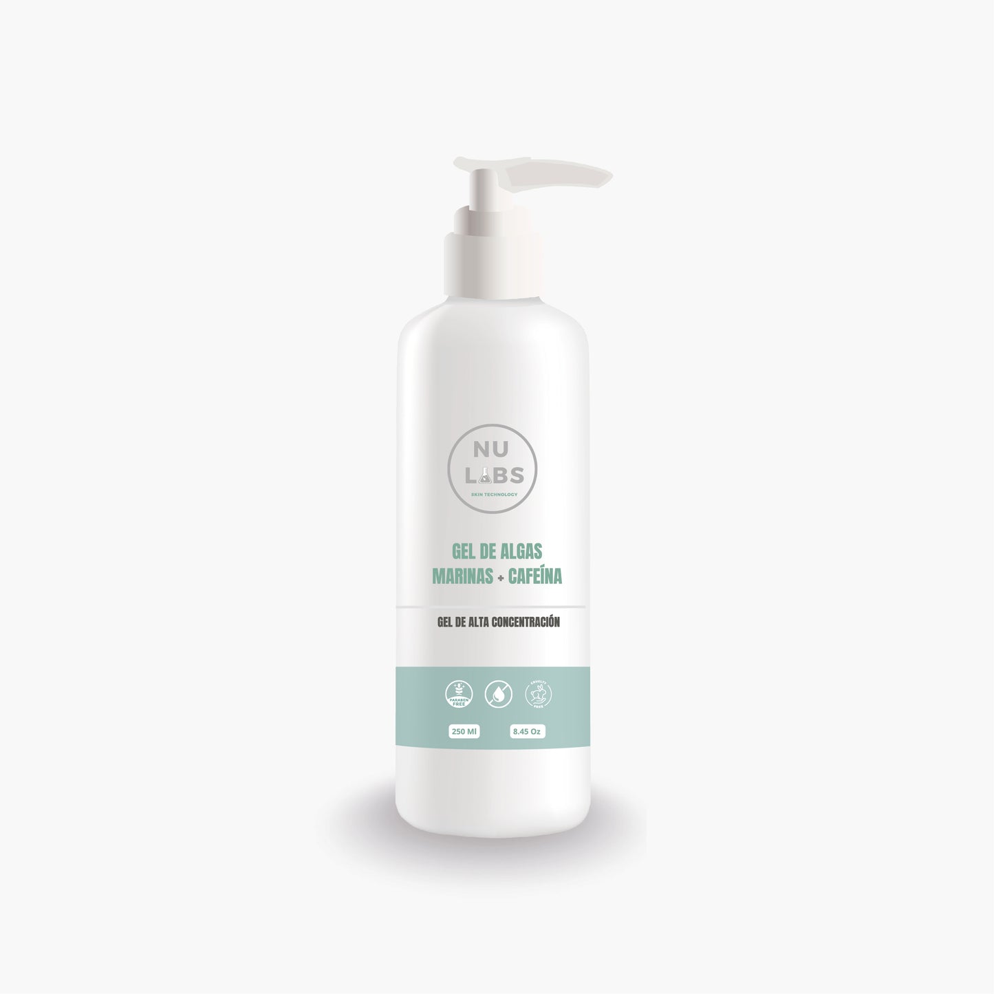 Gel Conductor Reafirmante Nu Labs 250ml para Aparatología, Efecto Lifting, Mejora Elasticidad y Tonifica, Reduce Flacidez y Arrugas, Activos Anti Edad