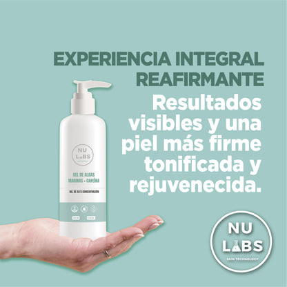 Gel Conductor Reafirmante Nu Labs 250ml para Aparatología, Efecto Lifting, Mejora Elasticidad y Tonifica, Reduce Flacidez y Arrugas, Activos Anti Edad