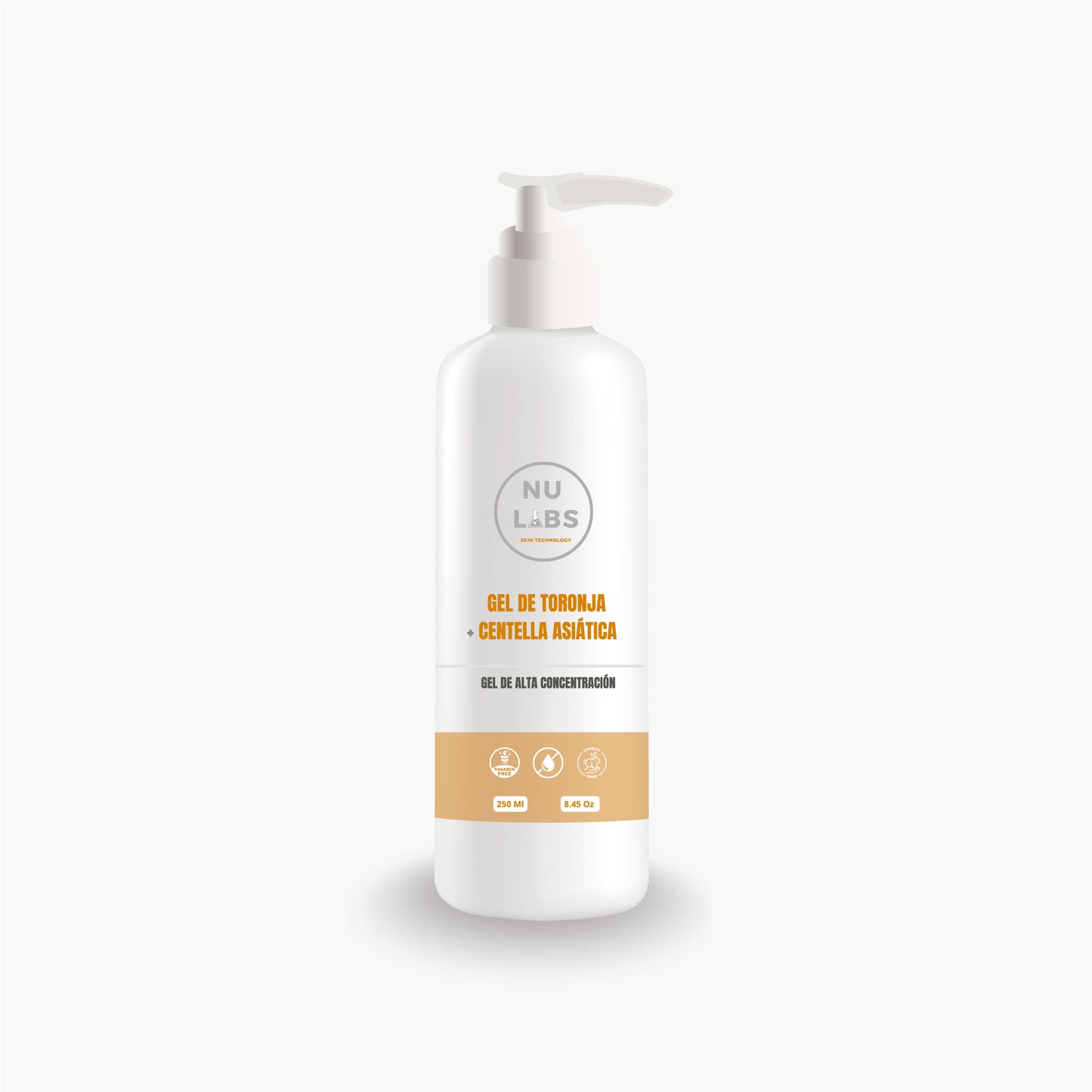 Gel Conductor Reductivo Corporal para Aparatología, Favorece Reducción de Medidas y Combate Celulitis, Tonifica y Alisa la Piel, Mejora Circulación y Define Contornos, 250ml Nu Labs