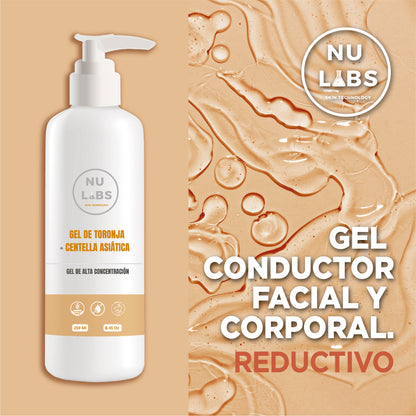 Gel Conductor Reductivo Corporal para Aparatología, Favorece Reducción de Medidas y Combate Celulitis, Tonifica y Alisa la Piel, Mejora Circulación y Define Contornos, 250ml Nu Labs