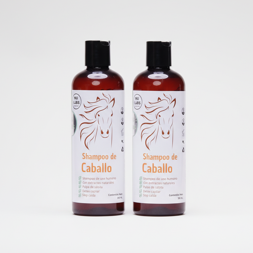Kit Dúo Shampoo de Caballo 500ml | Tratamiento Detox Anticaída