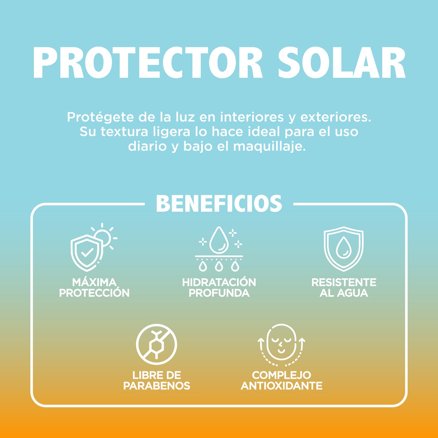 Nu Labs | Protector Solar Facial FPS 50+ | Máxima Protección UVA, UVB y Luz Azul Digital | Enriquecido con Colágeno | Amigable con los Arrecifes | Textura Ligera y No Grasosa 60ml